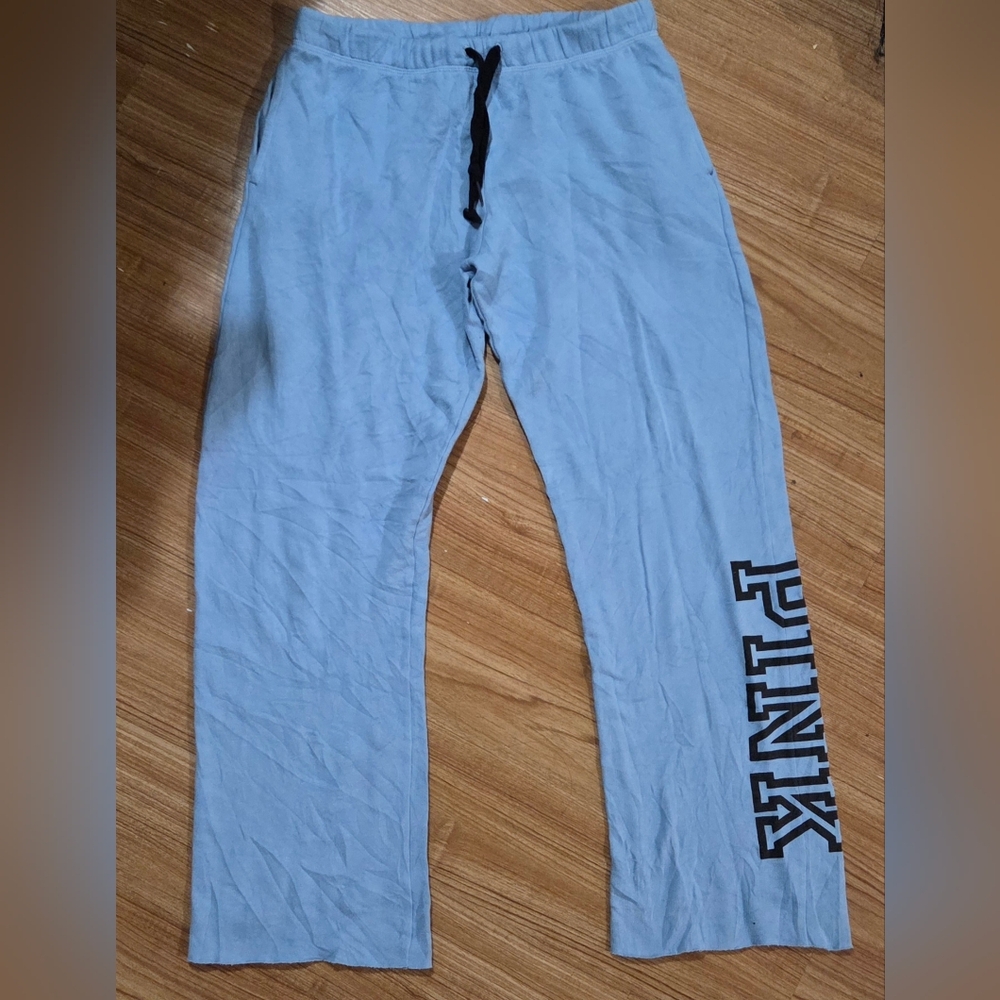 Victoria's Secret PINK Light Blue Flared Sweatpants Size Small